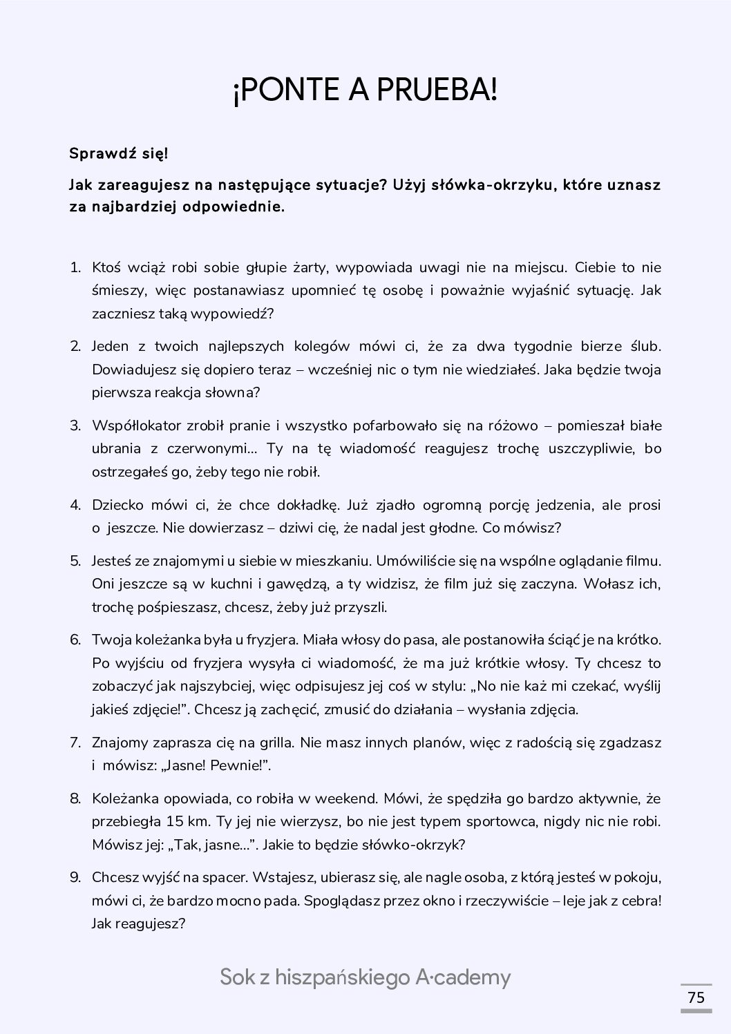 Hiszpańskie Słówka-Okrzyki na przykładach - obrazek 6